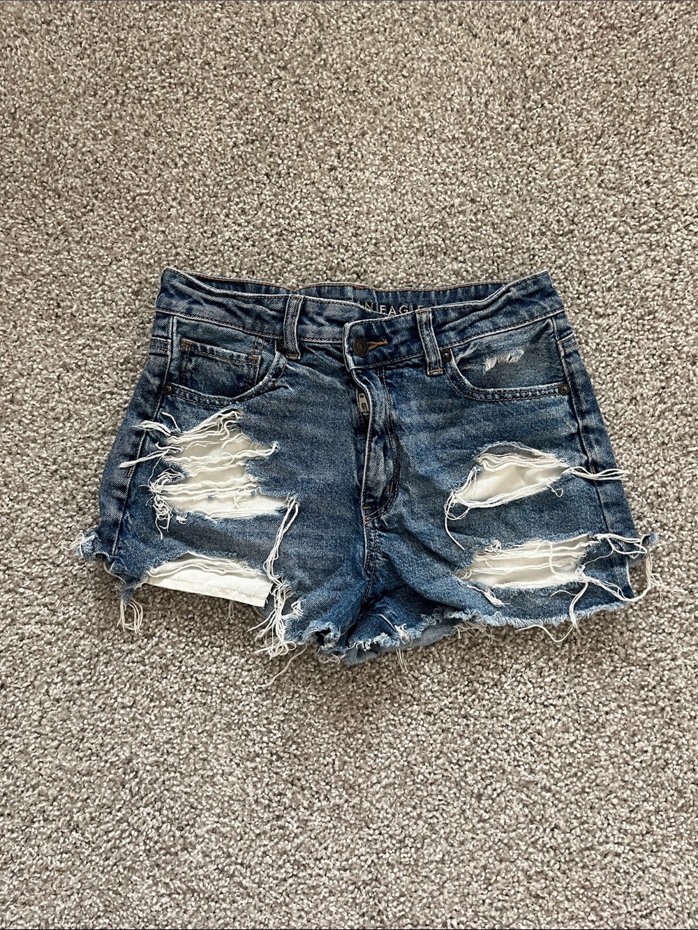 American Eagle Dark Wash Mom Shorts Size 4